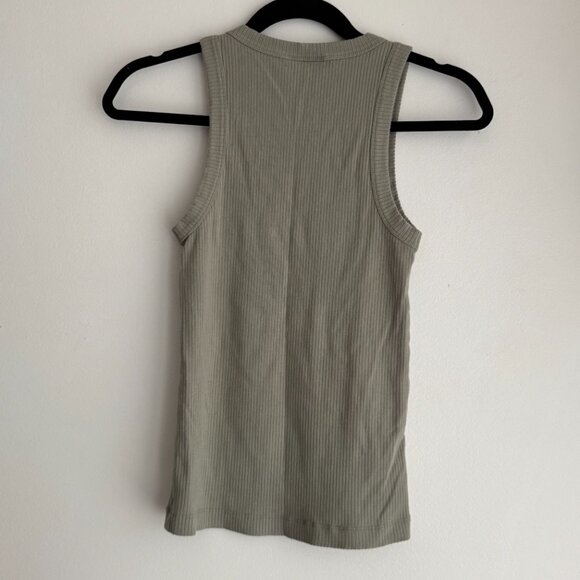 Frank & Oak Ribbed Tank Sage Green - Picture 3 of 3